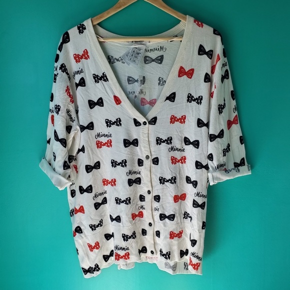 Disney Sweaters - BNWT Disney Minnie Mouse Button Down Cardigan